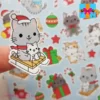Christmas cat planner stickers