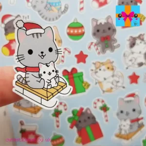 Christmas cat planner stickers