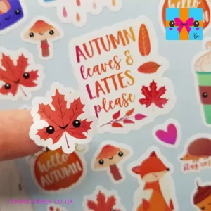 autumn leaves planner stickers