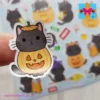 black cat cute halloween stickers