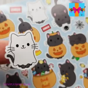 halloween cats cute planner stickers