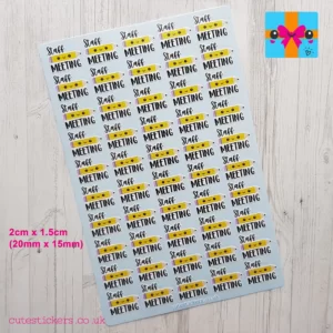 staff meeting planner stickers