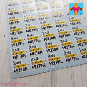 staff meeting stickers