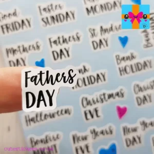 uk fathers day planner stickers