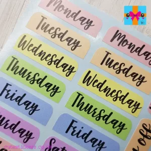 days of the week stickers
