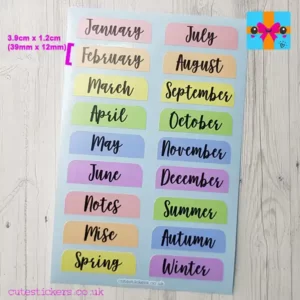month planner stickers