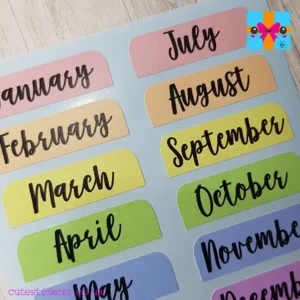 month tab planner stickers