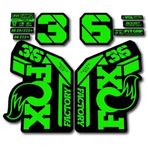 Fox 36 Grip2 Fork Stickers 2021 2022 Fluorescent Green