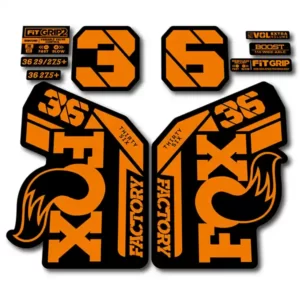 Fox 36 Grip2 Fork Stickers 2021 2022 Fluorescent Orange