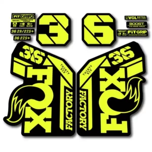 Fox 36 Grip2 Fork Stickers 2021 2022 Fluorescent Yellow