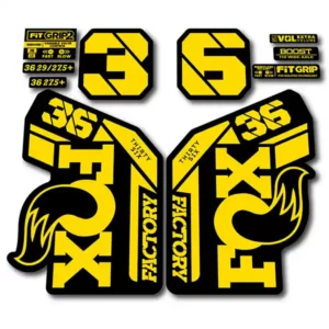 yellow Fox 36 Grip2 Fork Stickers 2021 2022