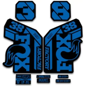 Fox 38 Grip2 Fork Stickers 2021 2022 blue