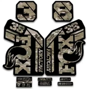 Fox 38 Grip2 Fork Stickers 2021 2022 camo