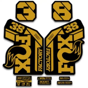 Fox 38 Grip2 Fork Stickers 2021 2022 gold