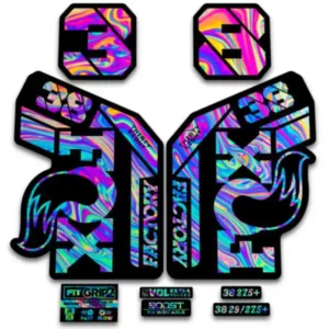 Fox 38 Grip2 Fork Stickers 2021 2022 oilslick