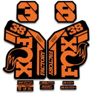Fox 38 Grip2 Fork Stickers 2021 2022 orange