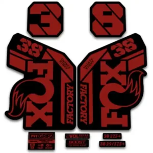 Fox 38 Grip2 Fork Stickers 2021 2022 red