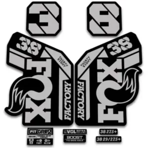 Fox 38 Grip2 Fork Stickers 2021 2022 silver