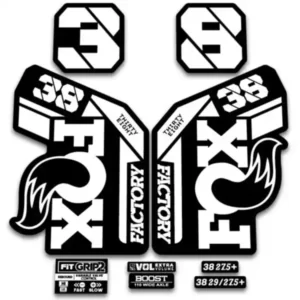 Fox 38 Grip2 Fork Stickers 2021 2022 white