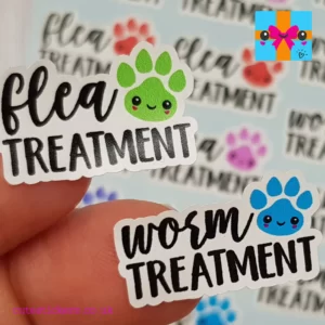 flea and worm planner sticker