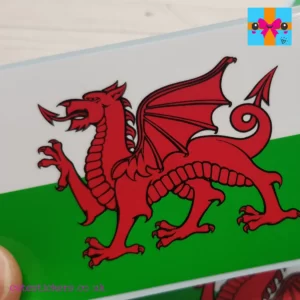 welsh flag sticker Y Ddraig Goch