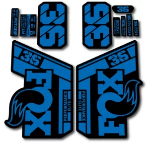 Fox 36 Performance Elite 2021- 22 Fork Stickers blue