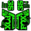Fox 36 Performance Elite 2021- 22 Fork Stickers fluorescent green
