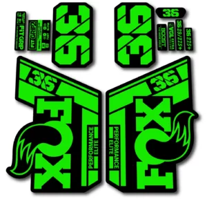 Fox 36 Performance Elite 2021- 22 Fork Stickers fluorescent green