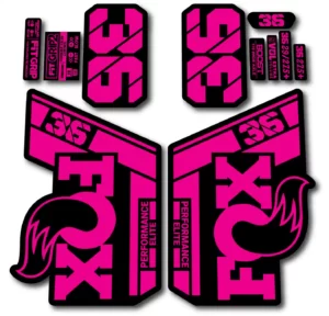 Fox 36 Performance Elite 2021- 22 Fork Stickers fluorescent pink