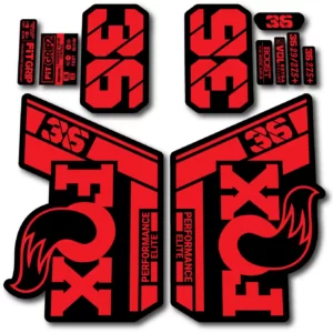 Fox 36 Performance Elite 2021- 22 Fork Stickers fluorescent red