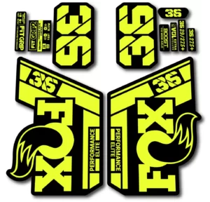 Fox 36 Performance Elite 2021- 22 Fork Stickers fluorescent yellow