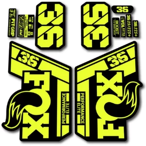 Fox 36 Performance Elite 2021- 22 Fork Stickers fluorescent yellow