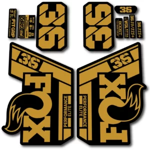 Fox 36 Performance Elite 2021- 22 Fork Stickers gold