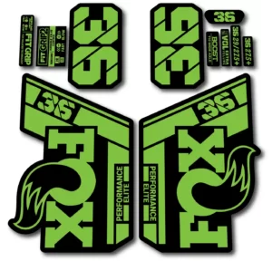 Fox 36 Performance Elite 2021- 22 Fork Stickers green