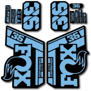 Fox 36 Performance Elite 2021- 22 Fork Stickers light blue