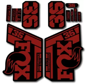 Fox 36 Performance Elite 2021- 22 Fork Stickers red