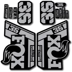 Fox 36 Performance Elite 2021- 22 Fork Stickers silver