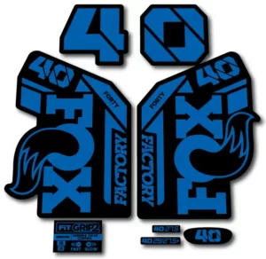 Fox 40 Grip 2 Fork Stickers 2021-23 blue
