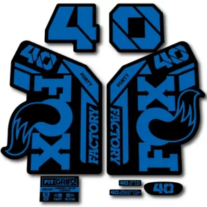 Fox 40 Grip 2 Fork Stickers 2021-23 blue