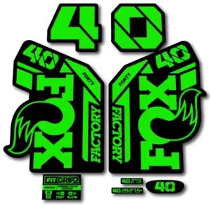 Fox 40 Grip 2 Fork Stickers 2021-23 fluorescent green