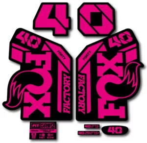 Fox 40 Grip 2 Fork Stickers 2021-23 fluorescent pink