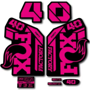 Fox 40 Grip 2 Fork Stickers 2021-23 fluorescent pink