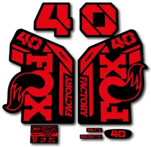 Fox 40 Grip 2 Fork Stickers 2021-23 fluorescent red