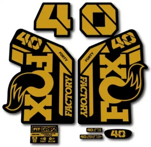 Fox 40 Grip 2 Fork Stickers 2021-23 gold