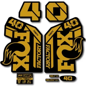 Fox 40 Grip 2 Fork Stickers 2021-23 gold