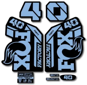 Fox 40 Grip 2 Fork Stickers 2021-23 light blue