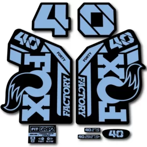 Fox 40 Grip 2 Fork Stickers 2021-23 light blue