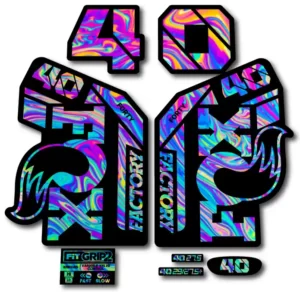 Fox 40 Grip 2 Fork Stickers 2021-23 oilslick
