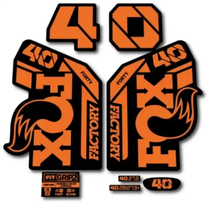 Fox 40 Grip 2 Fork Stickers 2021-23 orange