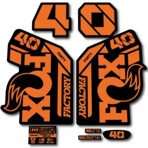 Fox 40 Grip 2 Fork Stickers 2021-23 orange